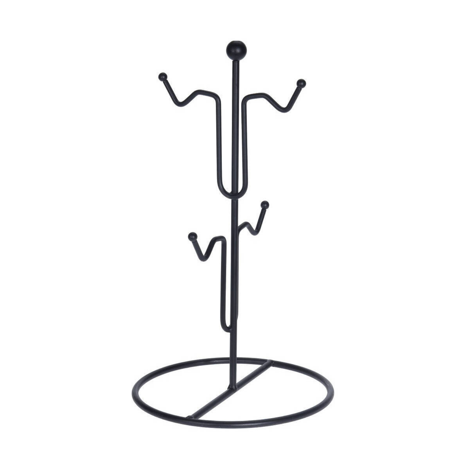 Excellent Houseware 4 Bekers In Metalen Rekje 4 Excellent Houseware 4 Bekers In Metalen Rekje - Afbeelding 2