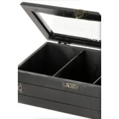 Excellent Houseware Theedoos Hout Met 3 Vakken -Keukengerei Winkel 101 1395 4 1