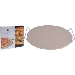 Excellent Houseware Pizzasteen Met Houder Ø33 Cm -Keukengerei Winkel 101 1750 2 1