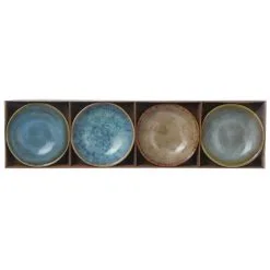 Excellent Houseware Snackschaaltjes Rustiek 4 Stuks 3 Assorti -Keukengerei Winkel 101 2485 3 1