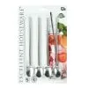 Excellent Houseware RVS Rietjes Met Lepel 4 Stuks + Schoonmaakborstel -Keukengerei Winkel 101 3313 1 3
