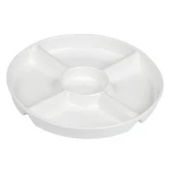 Alpina Snackschaal 5 Vaks Keramiek Wit