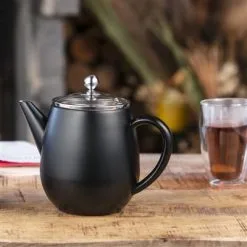 Bredemeijer Theepot 1,1L Duet Eva Mat Zwart -Keukengerei Winkel 101 5861 5 1