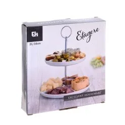 Excellent Houseware Etagere 2-laags Porselein -Keukengerei Winkel 101 6978 2 1 1