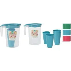 Excellent Houseware Schenkkan Met 4 Glazen 3 Assorti -Keukengerei Winkel 101 6990 4 1