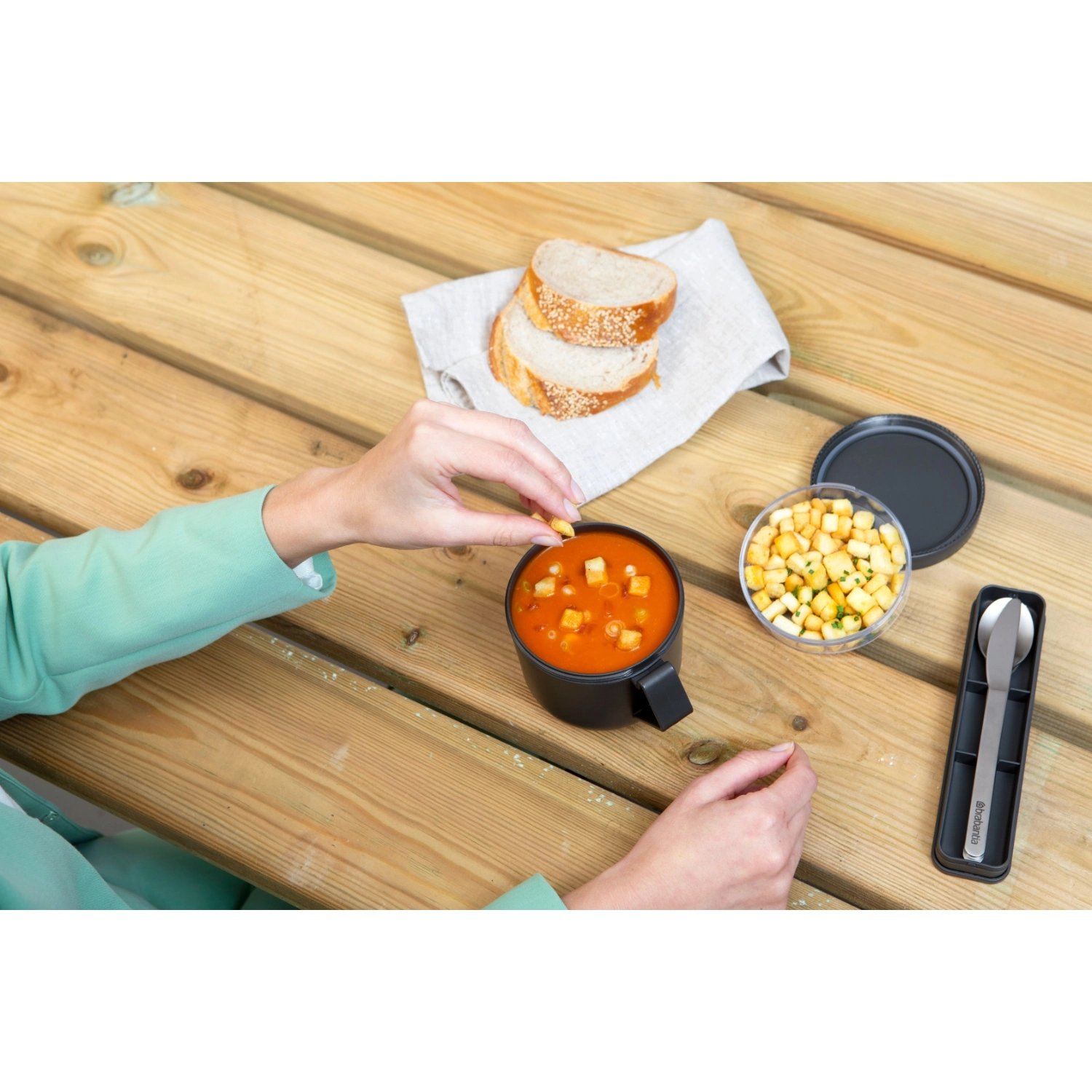 Brabantia Make En Take Soepbeker 0,6L Donkergrijs 8 Brabantia Make En Take Soepbeker 0,6L Donkergrijs - Afbeelding 6