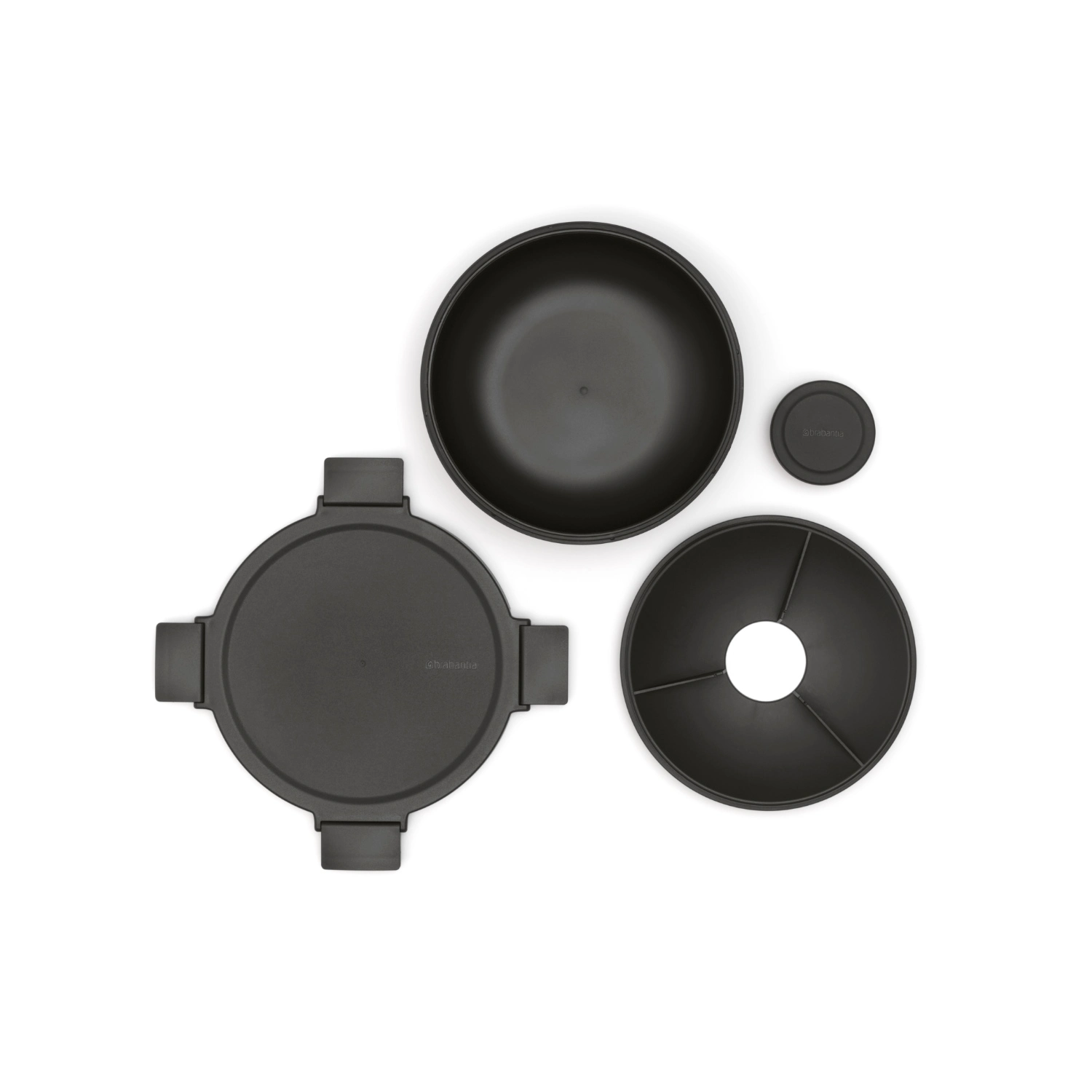 Brabantia Make En Take Salade Lunchkom 1,3 Liter Donkergrijs 4 Brabantia Make En Take Salade Lunchkom 1,3 Liter Donkergrijs - Afbeelding 2