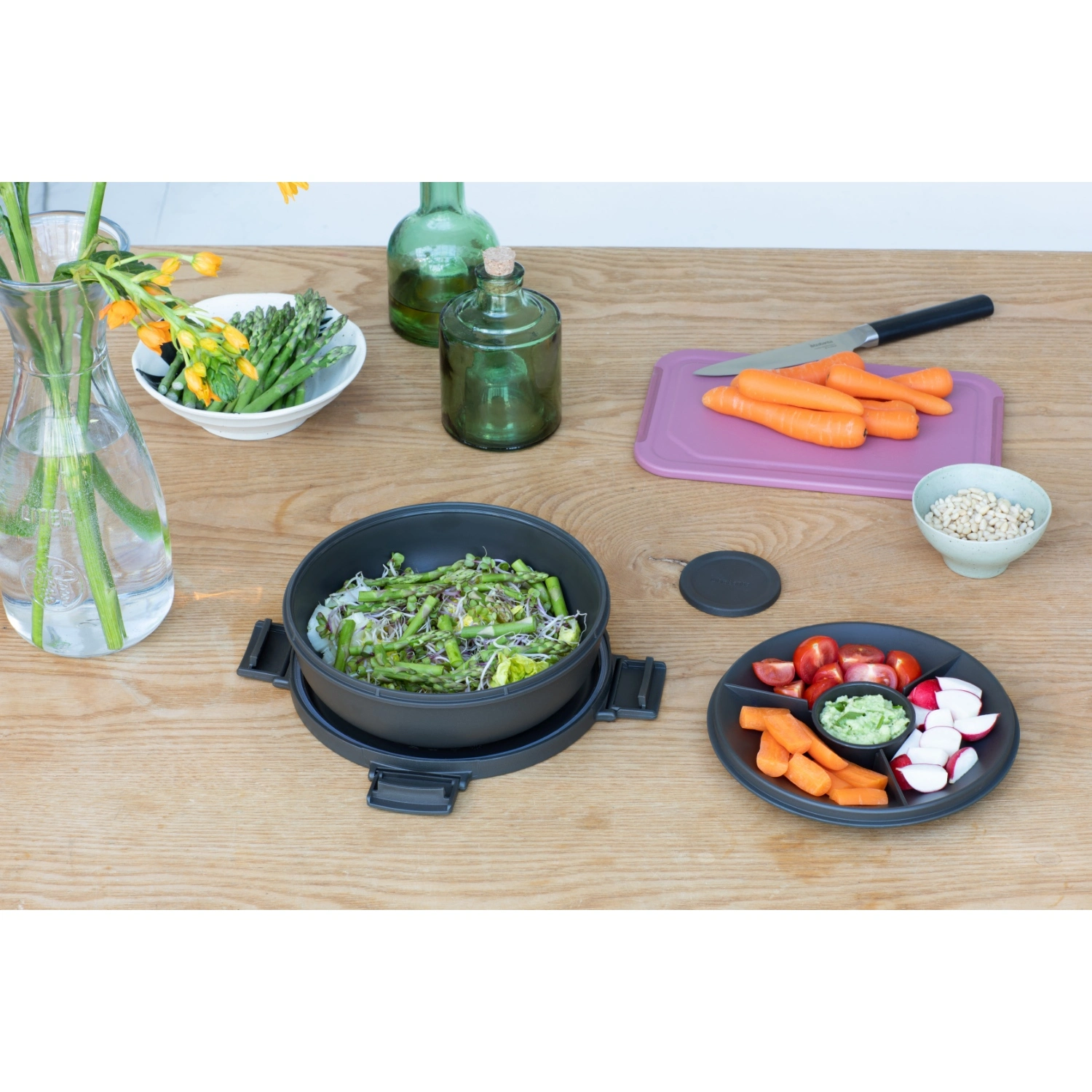 Brabantia Make En Take Salade Lunchkom 1,3 Liter Donkergrijs 7 Brabantia Make En Take Salade Lunchkom 1,3 Liter Donkergrijs - Afbeelding 5