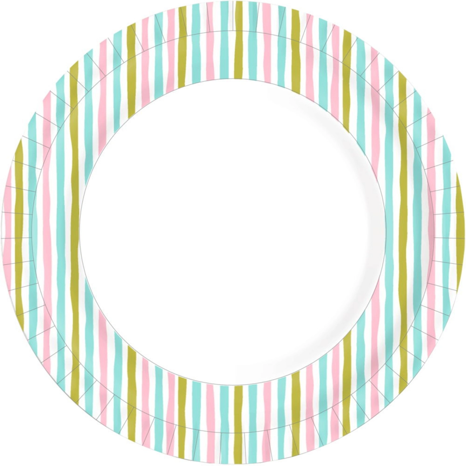 Borden Stripes Multi 22 Cm 10 Stuks 3 Borden Stripes Multi 22 Cm 10 Stuks