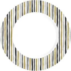 Borden Stripes Black & Gold 22 Cm 10 Stuks -Keukengerei Winkel 105 1225 1