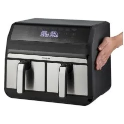 Inventum Hetelucht Friteuse Dubbel 2x 4 L Rvs/ Zwart 1700W -Keukengerei Winkel 210 4299 3 1